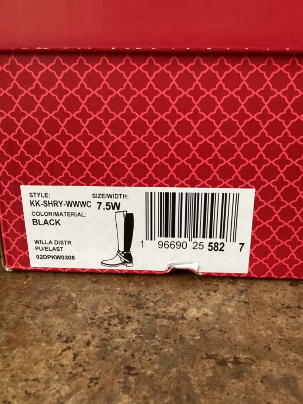 Kelly & Katie‎ Shry Boots Womens Size 7.5 Black Knee High New In Box
